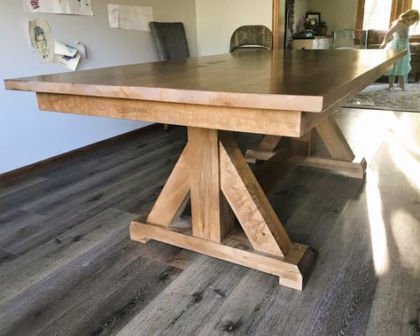 Trestle Dining Table Pine Trestle Table, Trestle Table Legs, Trestle Dining Table, Trestle Dining Tables, Trestle Table, Farmhouse Table, Table Legs, Room Table, Dining Tables