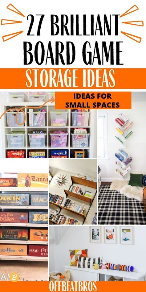 Board Game Storage Ideas, Game Storage Ideas, Board Game Shelf, Basement Game Room Ideas, Board Game Room, Boys Game Room, Small Game Rooms, Basement Games, Board Games Diy