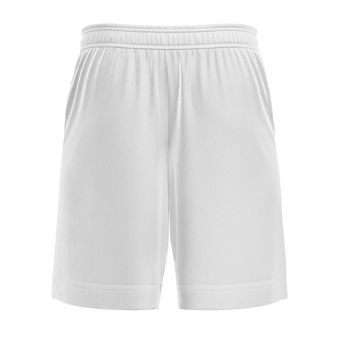 White Shorts For Basketball, White Functional Nylon Shorts, White Basketball Shorts, Luxury White Sporty Shorts, White Compressive Sportswear Shorts, Soccer Shorts, Premium Photo, White Background, Soccer