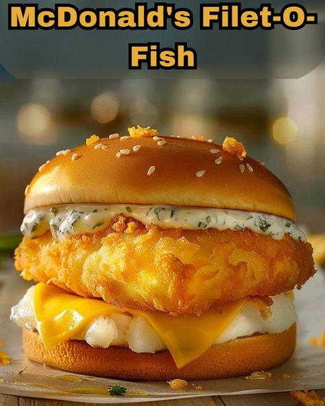 Filet Sandwiches, Filet O Fish Recipe, Fried Sides, Fish Burger Recipe, Filet O Fish, Fish Filet, Fish Batter, Fish Batter Recipe, Blended Coffee Recipes