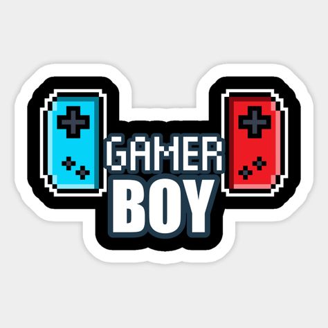 Funny Pixel Art, Nintendo Party, Typography Shirt Design, Funny Vinyl Decals, Alphabet Kindergarten, Video Game Party, Gamer Boy, Boys Sticker, Motivational Sticker