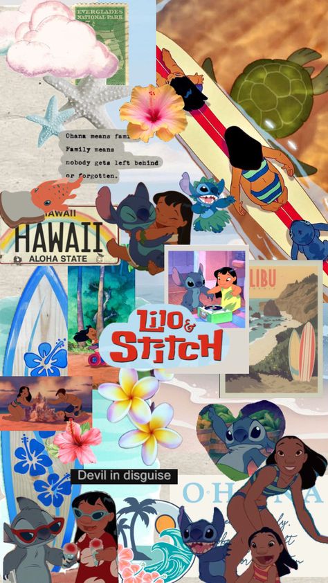 Love this movie 🪼🌺 #liloandstitch #ohana #lilo #stitch #hawaii #summer #surf Hawaii Friends, Disney Netflix, Hawaii Summer, Nature Vibes, Lilo Y Stitch, Sea Wallpaper, Disney Background, Disney Collage, Stitch Pictures