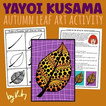 Yayoi Kusama Autumn Art ActivityDive into the mesmerizing world of renowned contemporary artist Yayoi Kusama with the captivating art lesson, "Dotted Autumn Leaf." This unique activity invites students to explore the distinctive dot-centric style that has made Kusama an art sensation. Through this lesson, students will not only gain a deeper understanding of Kusama's artistic approach but will also have the opportunity to craft their own interpretation of the beauty of fall.Incorporating Kusama' Middle School Fall Art Projects, Fall Art Lessons Elementary, Easy Fall Art Projects For Kids, Kusama Art Projects For Kids, Yayoi Kusama Art Lesson For Kids, Fall Art Projects For Kids, Esperanza Rising, Intermediate Art, Kusama Yayoi