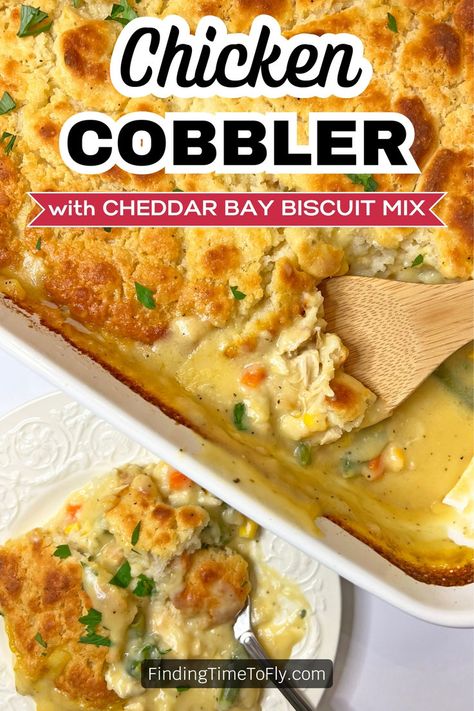 Dump And Bake Chicken, Chicken Casserole Dishes, Red Lobster Biscuit Mix, Chicken Cobbler Recipe, Chicken Biscuit Casserole, Chicken Cobbler, Biscuit Chicken Pot Pie, Baked Chicken Casserole, Dump And Bake