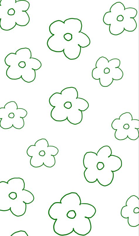 green flower doodle on white background for phone wallpaper Cartoon Flower Wallpaper, Green Supremacy, Green Flower Wallpaper, Green Doodles, Aesthetic Patterns, Plant Doodle, Flower Doodle, Red Daisy, Wallpaper Doodle