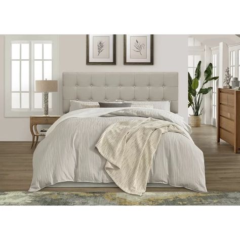 Andover Mills™ Richey UPHOLSTERED HEADBOARD & Reviews | Wayfair.ca Read Before Bed, Beige Headboard, Colorful Headboard, Full Headboard, Button Tufted Headboard, Headboard Decor, Twin Headboard, Simple Aesthetic, Queen Headboard