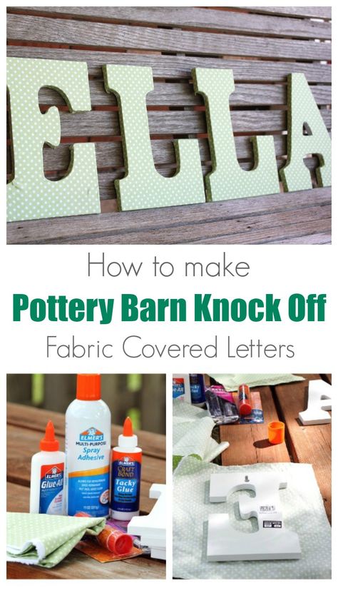 How To Make Pottery Barn Knock Off Fabric Covered Letters Home Letters Decor, Whimsical Picnic, How To Make Pottery, Fabric Covered Letters, Letters Decor, Remodeling Hacks, Home Letters, Diy Baby Room Decor, Emily Jane