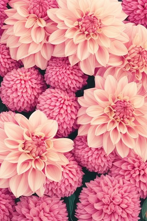 Pink dahlias,spring pattern Dahlia Background, Pink Dahlias, Pink Dahlia, Floral Wallpaper Iphone, Hot Pink Flowers, Spring Pattern, Wallpaper Floral, Flowery Wallpaper, Symbol Of Love