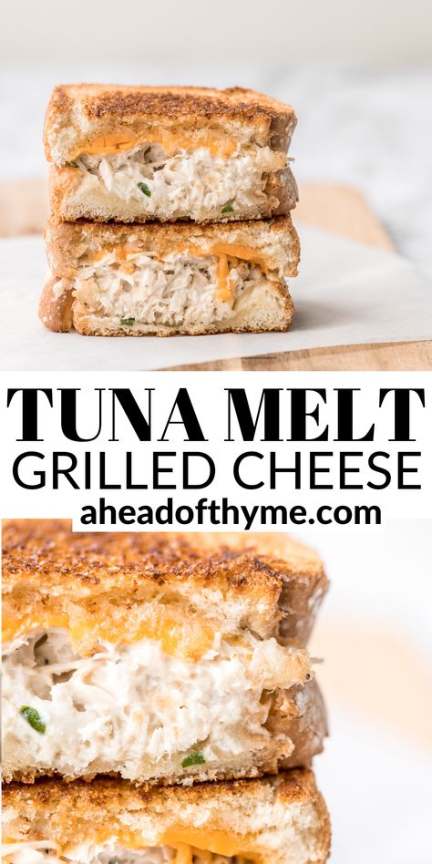 Cheddar Cheese Sandwich, Lush Desserts, Tuna Bake, Grilled Tuna, Gourmet Grilling, Melt Recipe, Tuna Melt, Canned Tuna, Fried Fish Recipes