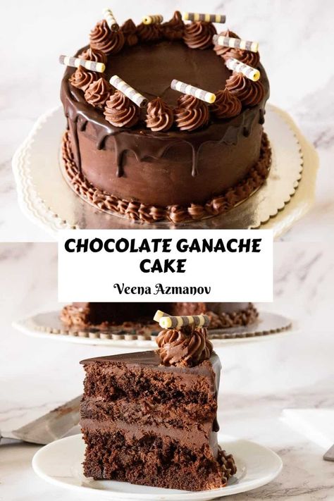 Fancy Chocolate Cake Decorations, Mini Chocolate Ganache Cake, Strawberry Cake With Chocolate Ganache, Easy Chocolate Ganache Cake, Chocolate Cake With Ganache Frosting, Chocolate Lover Cake, Beautiful Chocolate Cake Design, Chocolate Ganache Birthday Cake, Publix Chocolate Ganache Cake Recipe