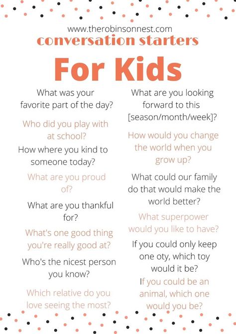 Family Conversation Starters, English Conversation For Kids, Starter Ideas, Conversation Starters For Kids, Family Conversation, Seasons Months, English Conversation, Conversation Skills, Kids Zone