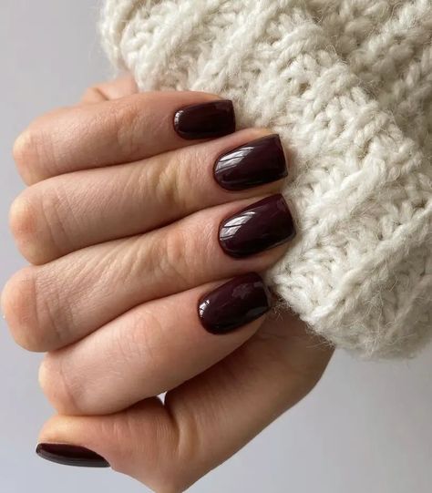 Dark Nail Colors Winter, Winter Nail Colors 2023, Thanksgiving Nail Colors, November Nail Colors, Nail Color Palette, Maroon Nail Polish, November Nails Colors, Nail Colors 2023, Square Gel Nails