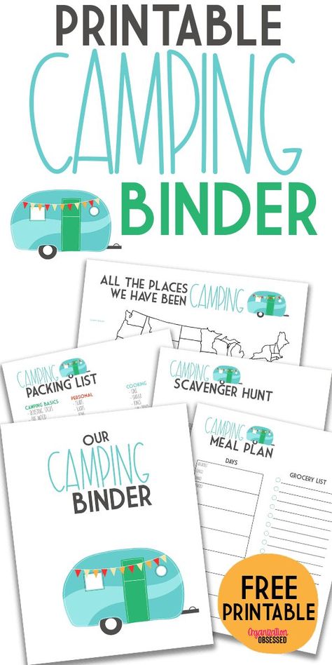 Grab these free camping printable to help you stay organized when planning your next camping trip! This free camping binder included a camping packing list, scavenger hunt, meal planning printables, and so much more! Download your free printable here! #camping #campingprintables #campingplanner #campingshoppinglist #campingmealplan Camping Grocery List, Camping Printables, Camping Meal Planning, Rv Camping Checklist, Camping Packing List, Rv Camping Tips, Travel Trailer Camping, Camping List, Camping Checklist