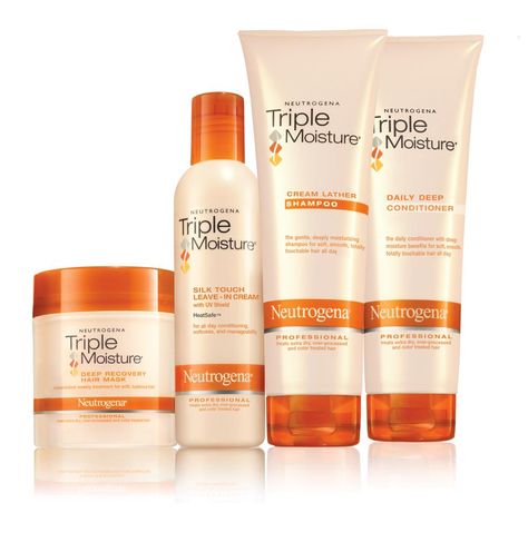 NEUTROGENA TRIPLE MOISTURE product line Hydrate Hair, Moisturizing Shampoo, Silk Touch, Deep Conditioner, Moisturize Hair, Color Treated Hair, Hair Conditioner, Leave In, Hair Mask