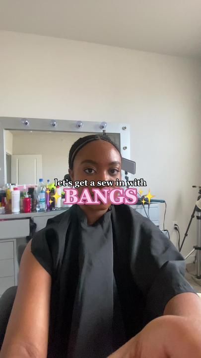 Sew In With Bangs, Short Sew In Hairstyles, Short Curly Weave, Barbie Hairstyle, Bangs Tutorial, Sew In Hair Extensions, Braided Hairstyles For Black Women Cornrows, Sew In Hairstyles, Sew In Weave