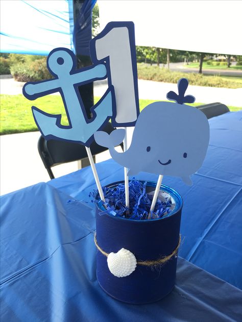 Whale First Birthday Boy, Nautical First Birthday, Whale Birthday Parties, Whale Party, Whale Birthday, Whale Theme, Nautical Birthday Party, 1st Birthday Party For Girls, Boys 1st Birthday Party Ideas