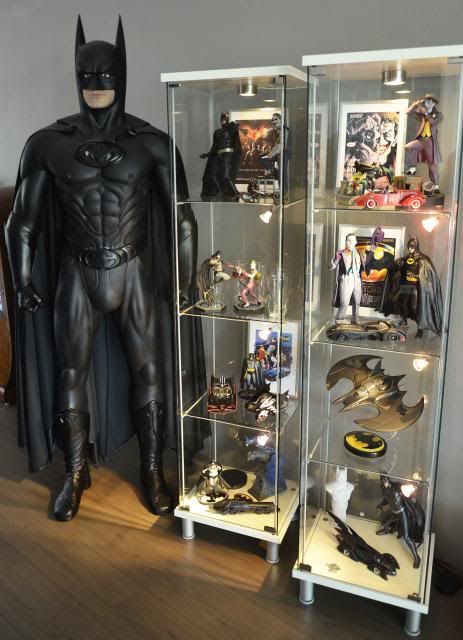 I wish that I owned this statue! Batman Shelves, Batman Collection Display, Batman Collection, Batman Figurine, Batman Figures Statues, Toy Collection Display Star Wars, Toy Collection Display, Comic Room, Batman Room