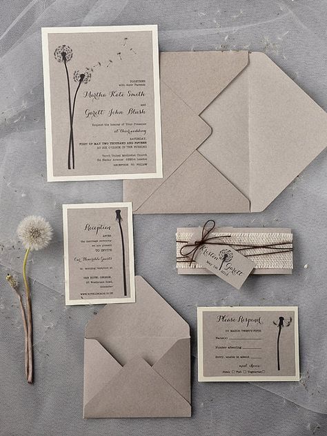 Custom listing 20 Dandelion Invitation Rustic by forlovepolkadots Wedding Invitations Uk, Stylish Wedding Invitation, Bespoke Wedding Invitations, Affordable Wedding Invitations, Country Wedding Invitations, Handmade Wedding Invitations, Beach Wedding Invitations, Fun Wedding Invitations, Rustic Invitations