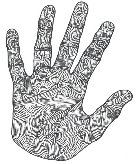 line art drawing of handprint Handprint Drawing, Hand Line Drawing, Line Drawing Hands, Hand Line Art, Crazy Patterns, Arm Drawing, Drawing Line Art, Ballpoint Pen Art, Drawing Hands