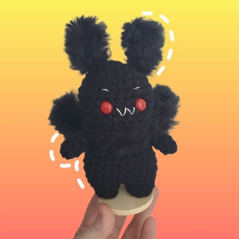 Made a mini #mothman standee! Love how he turned out! 🏷️ #cryptid #halloween #cryptids #crochet #crocheted #crochetersofinstagram #amigurumis #amigurumist #amigurumilove #amigurumi #smallartist Crochet Mothman, Bear Amigurumi Pattern, Amigurumi Projects, Bear Amigurumi, Make Halloween, Crochet Things, An Ice Cream, Amigurumi Pattern, Halloween Themes