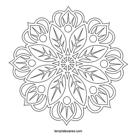 Free Printable Floral Mandala Template: Coloring & Creativity Mandala Templates Free Printable, Mandala Template, Printable Outline, Printable Mandala, Open Flower, Simple Mandala, Floral Mandala, Templates Printable Free, Mandala Pattern