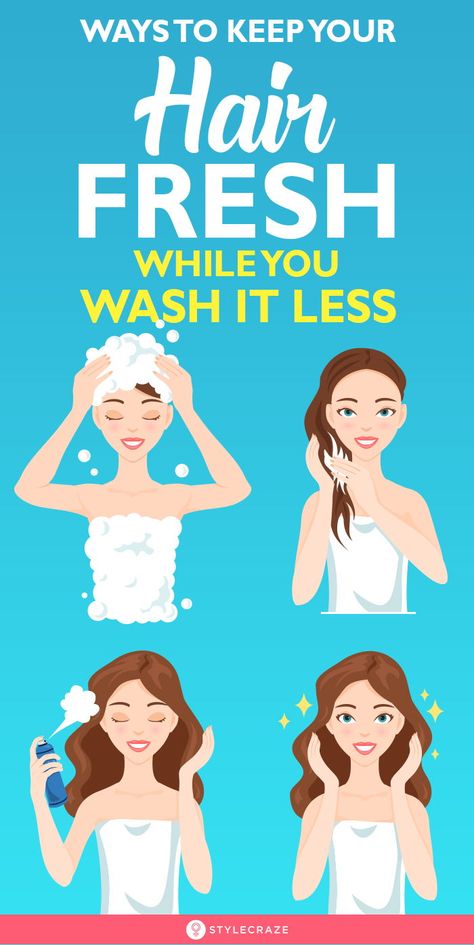 6 Ways To Keep Your Hair Healthy While You Wash It Less: We are not exactly sure if that’s going to give you healthier, silkier, and smoother hair. But, we can help your locks look great while you give the shampoo a miss. Here’s how you can keep your hair looking fresh and clean while you wash your hair less. #Hair #HairCare #HairCareTips #Tips #Tricks How To Not Wash Your Hair Everyday, Hair Content, Haircare Tips, Hair Scrub, Hair Shedding, Greasy Hair Hairstyles, Hair Healthy, Fresh Hair, Natural Body Care