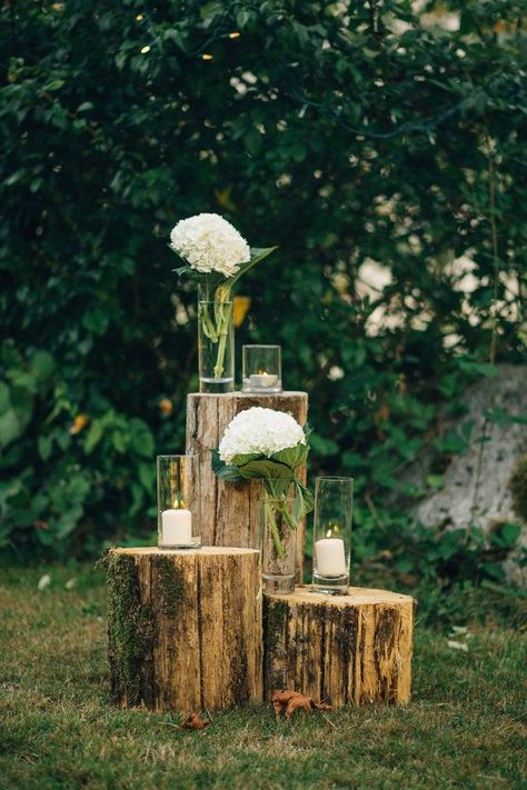 tattooed hipster wedding in vancouver_nordica photography (39) Wedding Alters, Deco Champetre, Candles Wedding, Camp Site, Rock N Roll Bride, Camp Wedding, Outdoor Wedding Decorations, Trendy Flowers, Denver Wedding