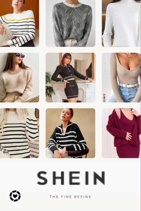 Shein fall sweaters and knits Affordable Sweaters, Knit Basics, Shein Shopping, Sweaters For Fall, Shein Finds, Cute Sweaters For Fall, Timeless Outfits, Elegant Sweater, Look Expensive