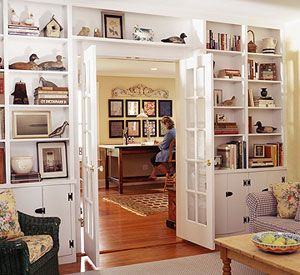 Bookshelf Ideas, Casa Country, Wall Bookshelves, Home Libraries, Built In Bookcase, Built In Shelves, Home Library, Book Shelf, Front Room