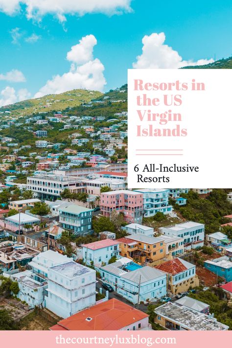 If you're dreaming of palm trees and cocktails by the ocean, this one's for you! These are the  6 best resorts in the US Virgin Islands from St. Thomas, St. John, and beyond. #usvirginislands #beachlover #vacationgoals #USVI #travel Best Resorts In The Us, Resorts In The Us, All Inclusive Beach Resorts, St John Virgin Islands, St Thomas Virgin Islands, The Us Virgin Islands, Vacation Goals, Caribbean Vacations, Us Virgin Islands