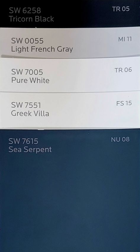 Sea Serpent Color Palette, Sea Serpent Bedroom, Sherwin Williams Sea Serpent Exterior, Sw Sea Serpent Coordinating Colors, Sea Serpent Sherwin Williams, Bedrooms Dark, Sherwin Williams Exterior Paint, Sherman Williams Paint, Fall Paint Colors