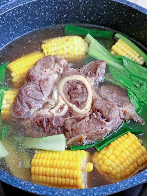 Filipino Bulalo Recipe, Filipino Beef Soup, Bulalo Recipe Filipino Food, Bulalo Recipe, Bisaya Recipe, Beef Shank Soup, Filipino Soup, Beef Shanks, Asain Food