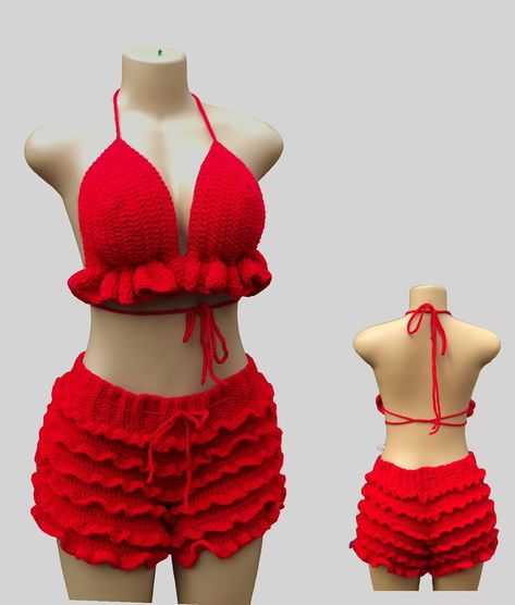 ‘WINE’ bloomer set‼️❤️‍🔥🛍 (Hips 38-44) Crochet Bathing Suit Pattern, Crochet Bathing Suits, Crochet Case, Suit Pattern, Crochet Design Pattern, Crochet Fashion, Crochet Designs, Crochet Clothes, Bathing Suit