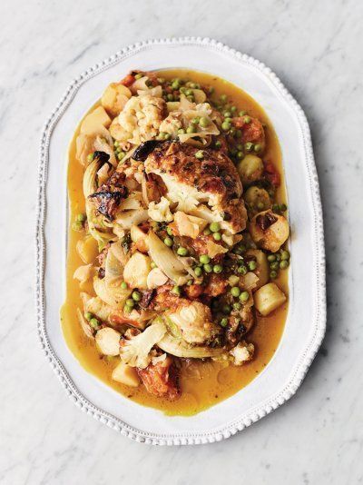 Greek-inspired cauliflower stew | Jamie Oliver vegan recipes Cauliflower Stew, Vegan Cauliflower Recipes, Easy Vegan Recipes, Jamie Oliver Recipes, Vegan Cauliflower, Cauliflower Recipes, Healthy Eating Tips, Jamie Oliver, Curries