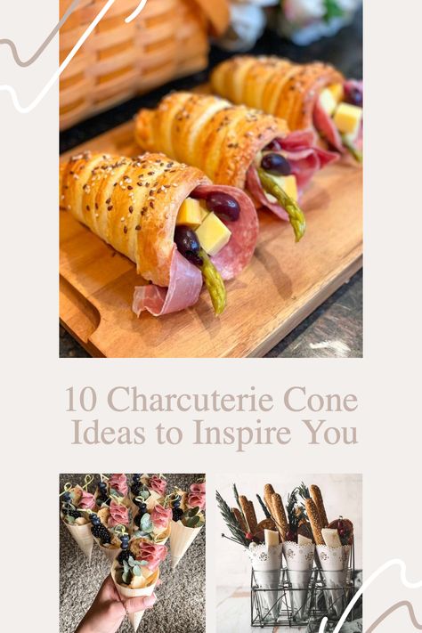 If you're looking for a modern, creative way to serve up a delicious and visually stunning appetizer, a charcuterie cone is the perfect solution. From beautiful fruit and cheese displays to savory cured meats and delicious dips, these ten ideas will inspire you to create an exquisite charcuterie cone for your next event. Savory Cones How To Make, Personal Charcuterie Board, Personal Charcuterie, Charcuterie Cones, Cone Ideas, Easy Charcuterie, Italian Antipasto, Cheese Display, Delicious Dips