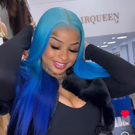 Chrisean Rock Blue Hair, Chrisean Rock And Blue, Chrisean Rock Hair, Chrisean Rock Outfits, Chrisean Rock Wallpaper, Chrisean Rock Pfps, Chrisean Rock Pictures Before Blueface, Chrisean Rock Mood Pictures, Chrisean Rock Pictures