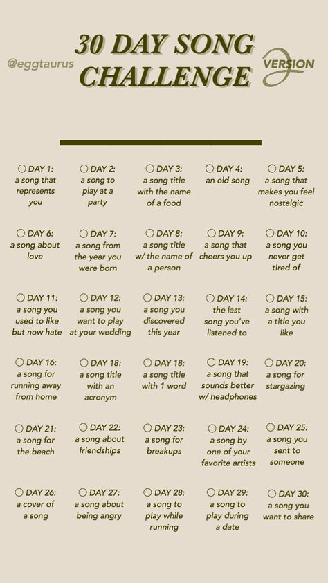 #30daysongchallenge #instagramtemplate 30 Day Instagram Challenge, 30 Day Music Challenge, Writing Songs Inspiration, Snapchat Question Game, Music Challenge, 30 Day Song Challenge, Instagram Story Questions, Music Journal, Journal Challenge