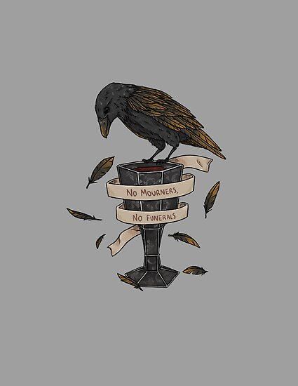 Six Of Crows Bookmark, No Mourners No Funerals, Six Of Crows Characters, Crow Books, Crow Tattoo, A Crow, Crow Art, The Grisha Trilogy, Six Of Crows