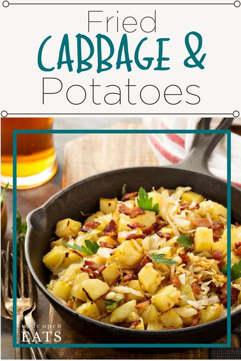 Bacon Cabbage Potatoes, Fried Cabbage And Potatoes With Bacon, Fried Cabbage Potatoes And Onions, Fried Cabbage And Potatoes Recipes, Cabbage Bacon Potato Recipe, Potatoes And Cabbage Recipes, Cabbage And Potatoes Recipes, Potato And Cabbage Recipes, Sauted Potatoes