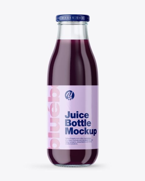 Clear Glass Bottle With Blueberry Juice Mockup Glass Bottle Drink Packaging, Puding Sedot, Hotel Creatives, Drinks Branding, Juice Mockup, Juice Bottle Mockup, Bottle Juice, Refreshing Juice, Taller Exercises