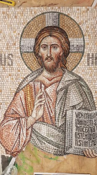 Christian Mosaic Art, Christ Pantocrator, Christian Illustration, Byzantine Mosaic, Patriotic Art, Jesus Christ Artwork, Ancient Greek Art, Mosaic Art Projects, Mosaic Artwork