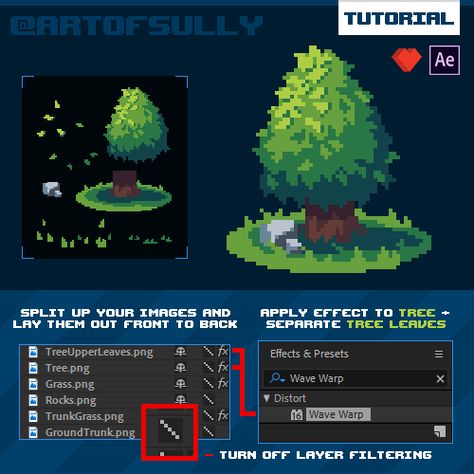 Trees Tutorial, Animation Character Drawings, Pixel Animation, Pixel Art Tutorial, 8bit Art, Cool Pixel Art, Pixel Art Characters, Pixel Design, Pixel Art Games