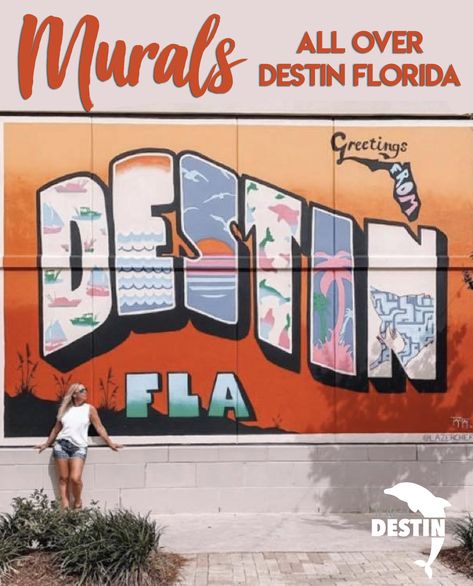 Looking for Instagram worthy photo spots in Destin Florida? Check out our list of murals at Destin Commons and pick your favorite! There are 12 spots at the Destin Commons for amazing photo opportunities! Find more Things To Do in Destin Florida on our website. #destinflorida #destincommons #instagrammablespots Destin Florida Vacation, Rosemary Beach Florida, Sanibel Island Florida, Beach Food, Destin Florida Wedding, Spring Break Trips, Panama City Beach Florida, Florida Photography, Pensacola Florida