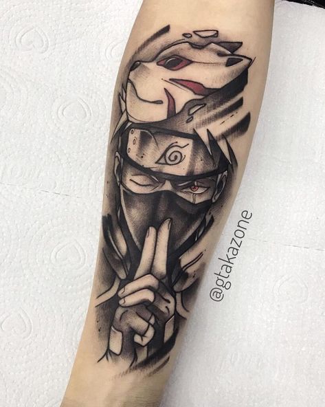 Kakashi Tattoo, Dragon Ball Tattoo, Manga Tattoo, Epic Tattoo, Naruto Tattoo, Geek Tattoo, Tatuaje A Color, Arm Band Tattoo, Samurai Tattoo