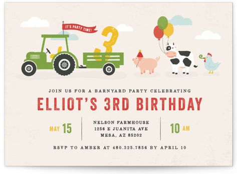 Red Children Birthday Party Invitations By Michelle Taylor. Flat Card Format. Cream Children's Birthday Party Invitations. Animals, Barnyard, Birthday, Bold, Boy, Chicken, Cow, Eight, Farm, Farmhouse, Five, Four, Girl, Hand-drawn, Illustration, Modern, Neutral, One, Outdoors, Parade, Pig, Rooster, Rustic, Seven, Six, Three, Tractor, Two, Whimsical, Zoo . Animals|Barnyard|Birthday|Bold|Boy|Chicken|Cow|Eight|Farm|Farmhouse|Five|Four|Girl|Hand-drawn|Illustration|Modern|Neutral|One|Outdoors|Parade|P Farm Animals Birthday Party, Farm Themed Birthday Party, Barnyard Party, Custom Birthday Invitations, Birthday Party Stickers, Farm Animal Birthday, Birthday Illustration, Barnyard Birthday, Farm Birthday Party