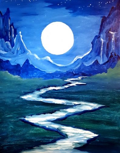 Paint Nite Events near Portland, OR Arabic Painting, Watercolour Videos, River Dance, Skyscape Art, Oregon City, Paint Nite, Oil Pastel Paintings, River Art, Lavinia Stamps