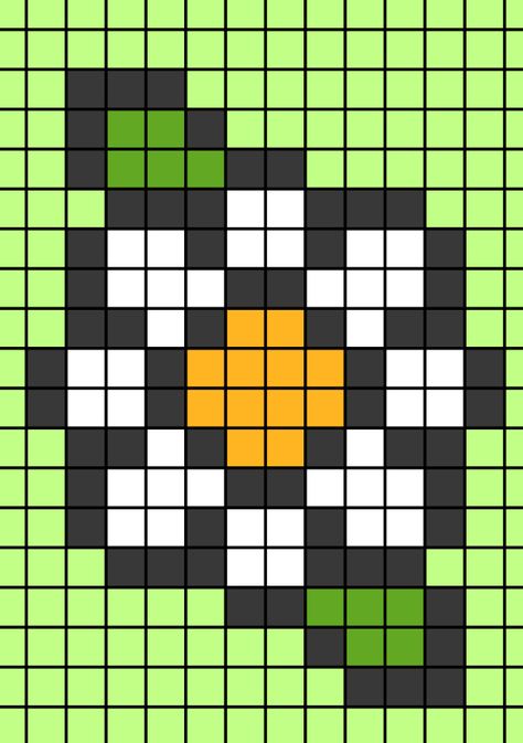 Easy Pixel Art Flower, Easy Pixel Art Small Flower, Small Flower Pixel Art, Pixel Art Flower Small, Pixel Art Pattern Cute, Pixel Art Alpha Pattern, Flores Pixel Art, Minecraft Flowers Pixel Art, Pixel Art Easy Cute