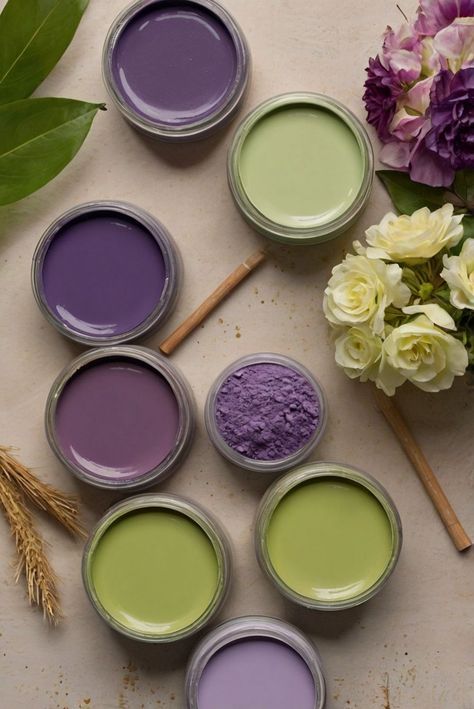 Explore the top 5 palettes featuring Sherwin Williams colors in Pear Green and Royal Purple, perfect for transforming your room with a touch of elegance and style.
#ad  


#kitchen
#wallpaint2024
 #color2024
 #DIYpainting
 ##DIYhomedecor
 #Fixhome Purple And Green Kitchen Ideas, Green And Purple Room, Purple And Green Room, Amethyst Color Palette, Purple And Blue Room, Green And Purple Bedroom, Bathroom Colours, Ad Kitchen, Green Room Decor