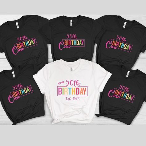 Birthday Party Shirts, Birthday Girl T Shirt, Thirty Birthday, 1 Birthday, Group Shirts, Birthday Party Shirt, 30th Birthday Parties, 40th Birthday Parties, Girls Tees