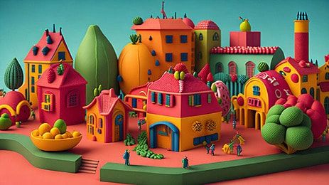 Stop Motion Background, Claymation Movies, Animation Techniques, Miniature Sets, Toy City, Miniature City, Clay City, Stop Motion Videos, Clay Models